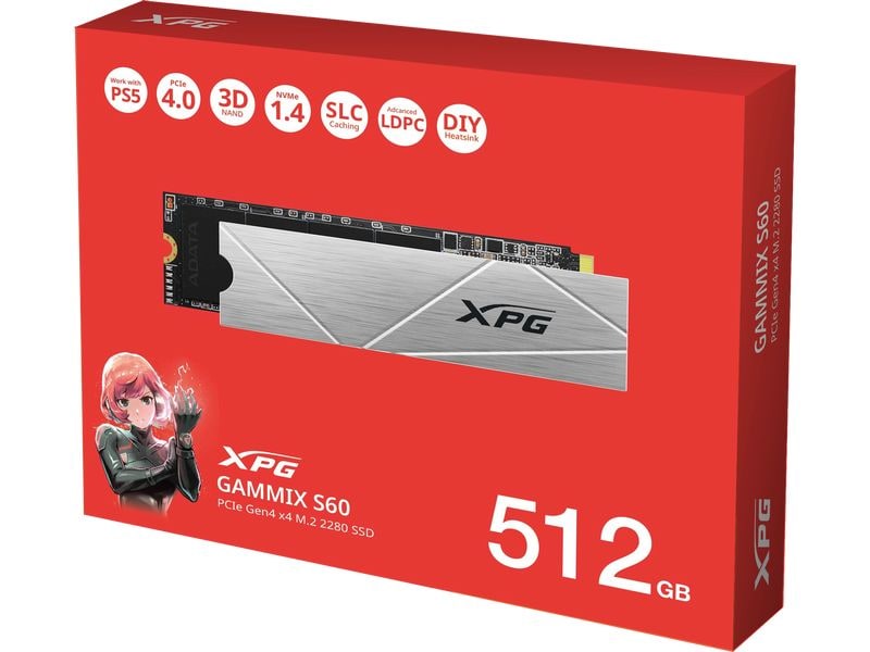 ADATA SSD XPG GAMMIX S60 M.2 2280 NVMe 512 GB