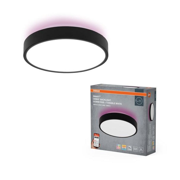 OSRAM Deckenleuchte Smart+ Orbis Ceiling Black 350 mm, RGBW