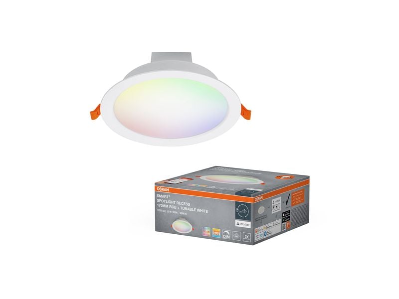 OSRAM Einbauleuchte SMART+ Matter Recess Multicolor 170 mm, RGBW