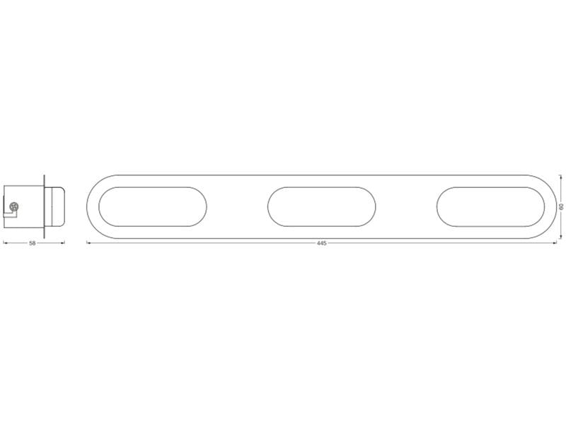 OSRAM Badezimmerleuchte SMART+ Matter Orbis Wall Duplo 450 mm, TW