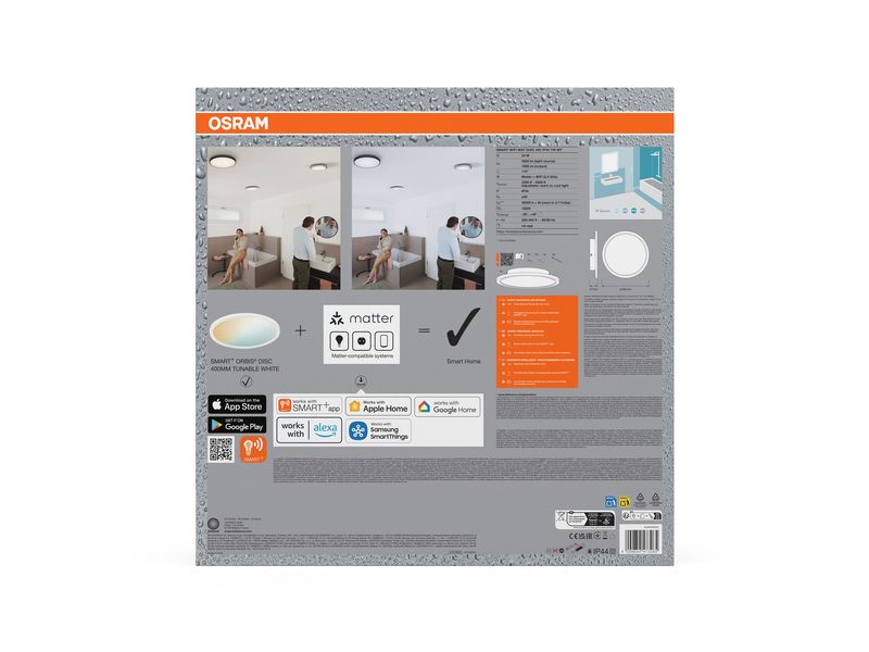 OSRAM Badezimmerleuchte SMART+ Orbis Disc 40 cm, TW