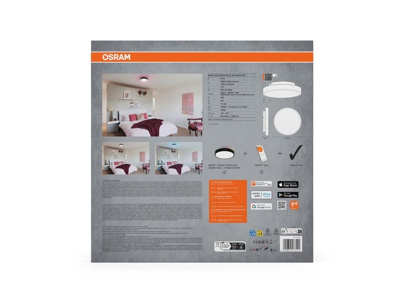 OSRAM Deckenleuchte Smart+ Orbis Ceiling Black 350 mm, RGBW
