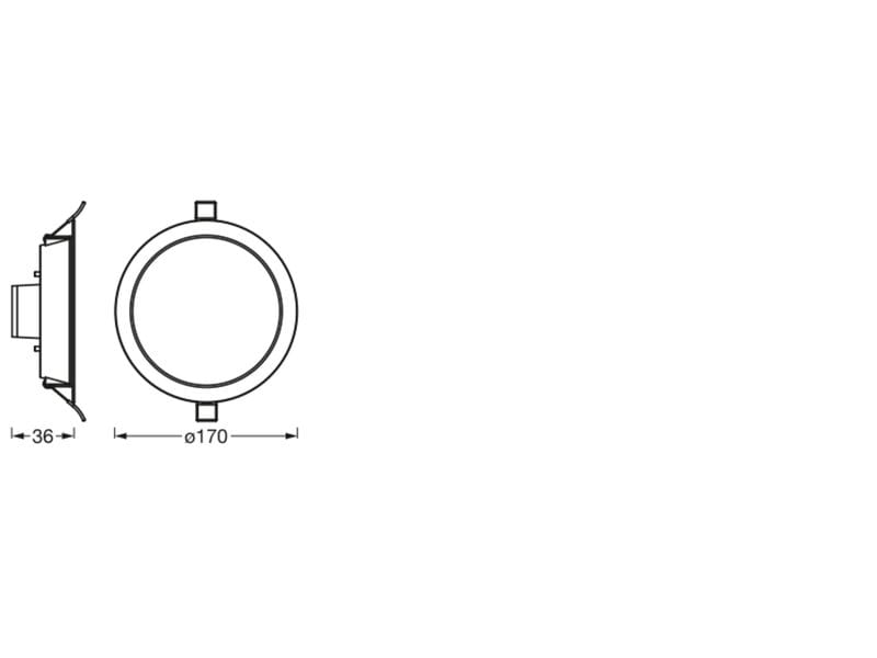 OSRAM Einbauleuchte SMART+ Matter Recess Multicolor 170 mm, RGBW