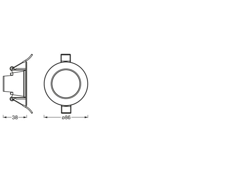 OSRAM Einbauleuchte SMART+ Matter Recess Multicolor 80 mm, RGBW