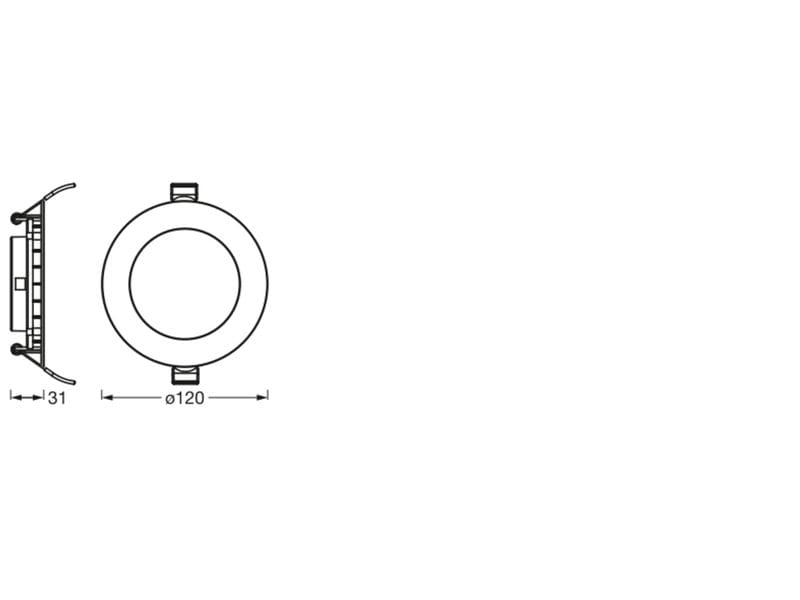 OSRAM Einbauleuchte SMART+ Matter Recess Slim 120 mm, TW