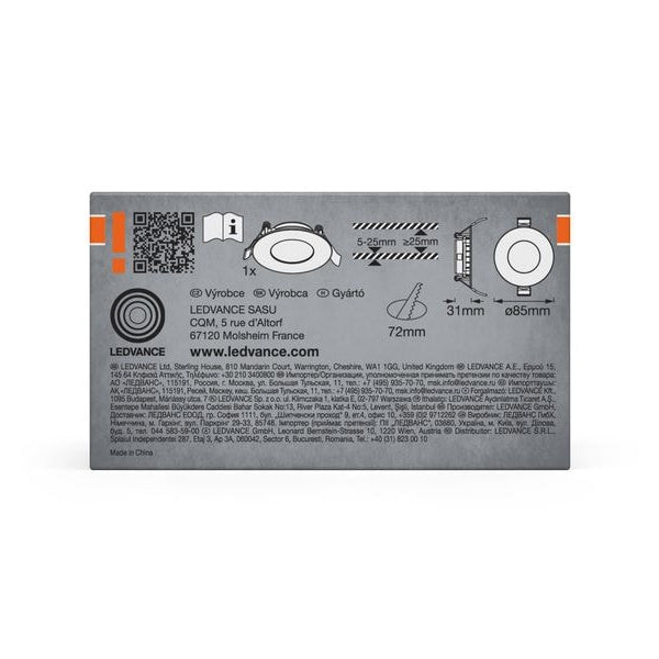 OSRAM Einbauleuchte SMART+ Spot ultra 85 mm, TW