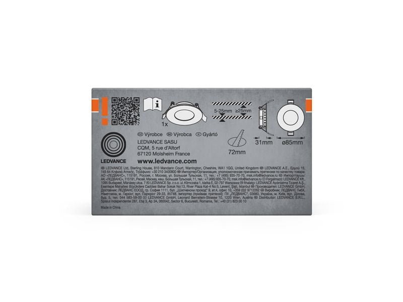 OSRAM Einbauleuchte SMART+ Spot ultra 85 mm, TW