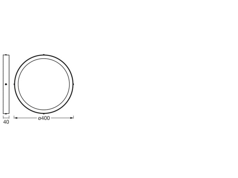 OSRAM Deckenleuchte SMART+ Matter Surface Downlight 40 cm, TW