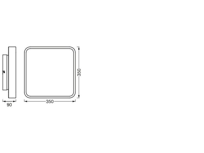 OSRAM Deckenleuchte SMART+ Orbis Backlite Square 35x35 cm, RGB+TW
