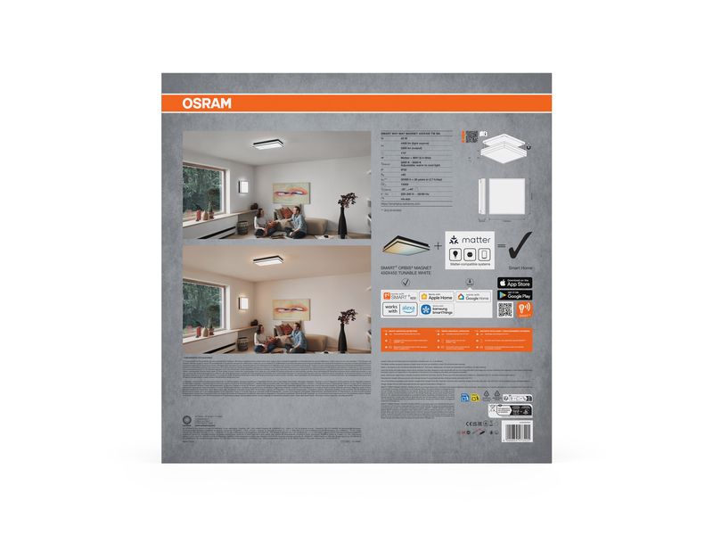 OSRAM Deckenleuchte SMART+ Orbis Magnet 45 x 45 cm, TW