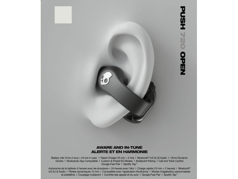 Skullcandy Open-Ear Kopfhörer Push 720 True Schwarz; Silber