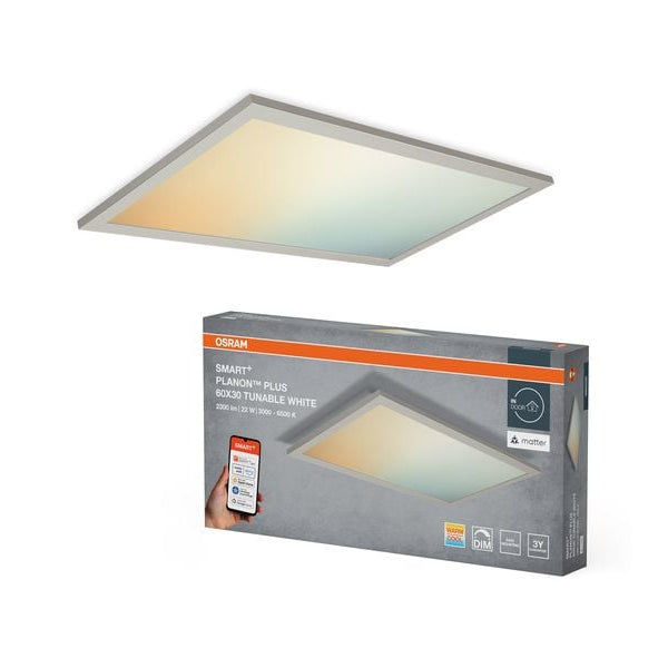 OSRAM LED-Panel 600 x 300 mm, 22 W, 1600 lm, 3000-6500 K, Weiss