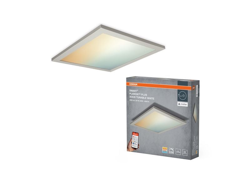 OSRAM LED-Panel 300 x 300 mm, 20 W, 1500 lm, 3000-6500 K, Weiss