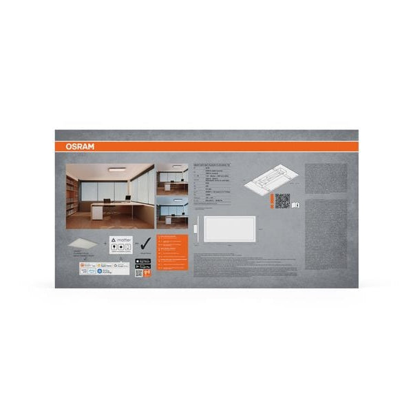 OSRAM LED-Panel 600 x 300 mm, 22 W, 1600 lm, 3000-6500 K, Weiss