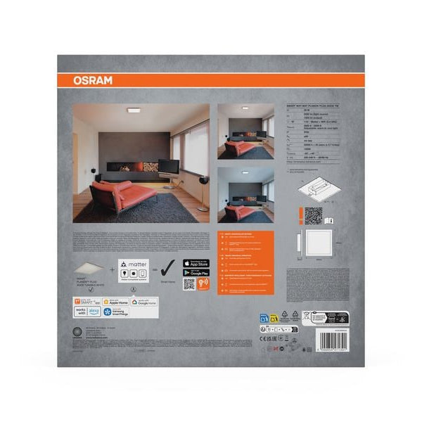 OSRAM LED-Panel 300 x 300 mm, 20 W, 1500 lm, 3000-6500 K, Weiss