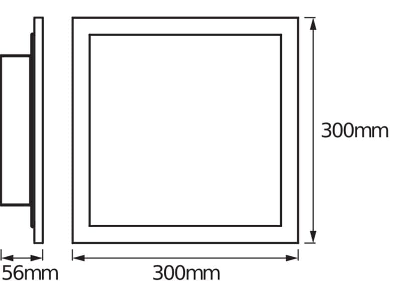 OSRAM LED-Panel 300 x 300 mm, 20 W, 1500 lm, 3000-6500 K, Weiss
