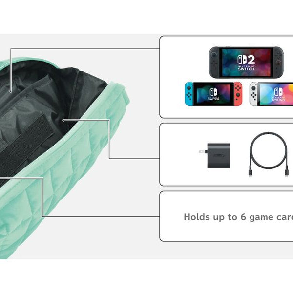 Hori Nintendo Switch 2 Tasche Green Quilted