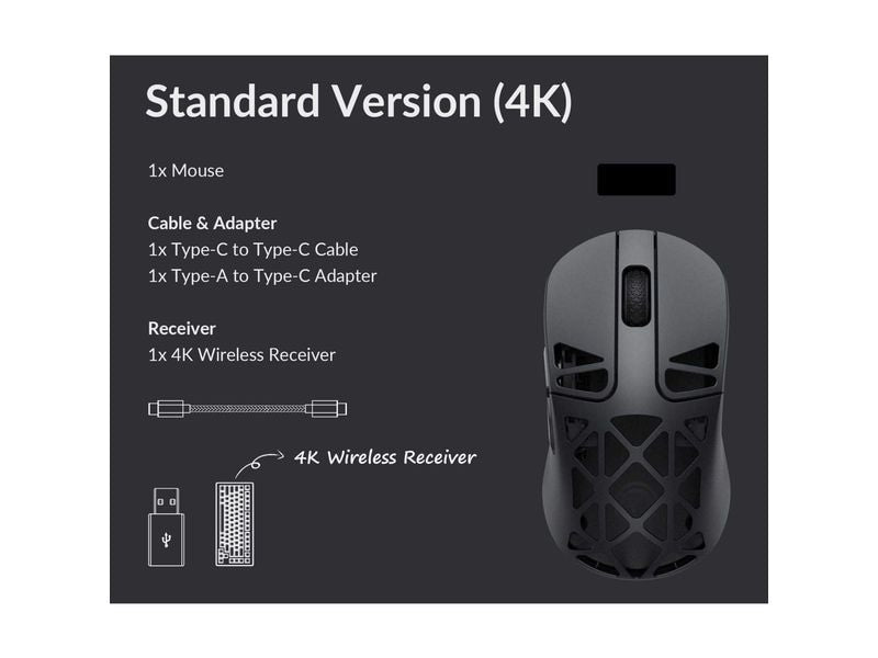 Keychron Gaming-Maus M3 Mini Wireless 4000 Hz Metal Edition