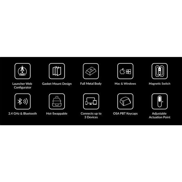 Keychron Gaming-Tastatur Q1 HE Carbon Black QMK Magnetic Switch