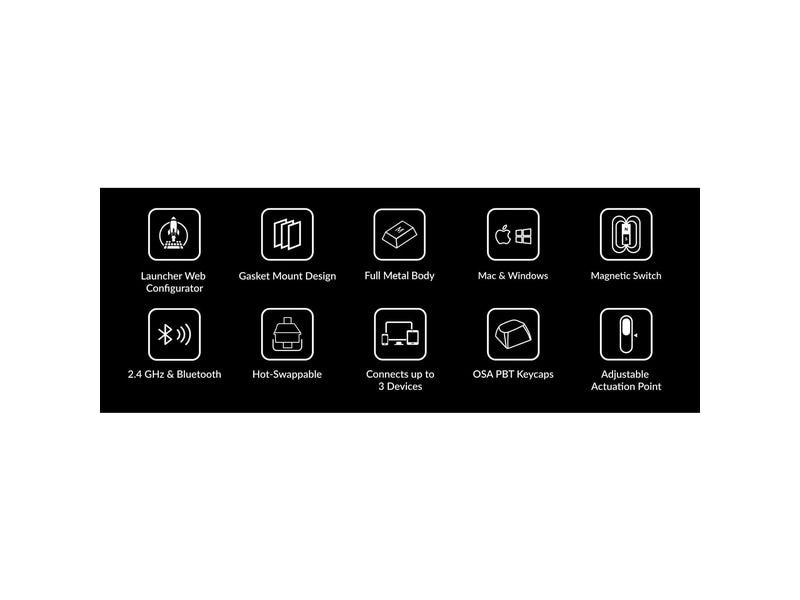 Keychron Gaming-Tastatur Q1 HE Carbon Black QMK Magnetic Switch