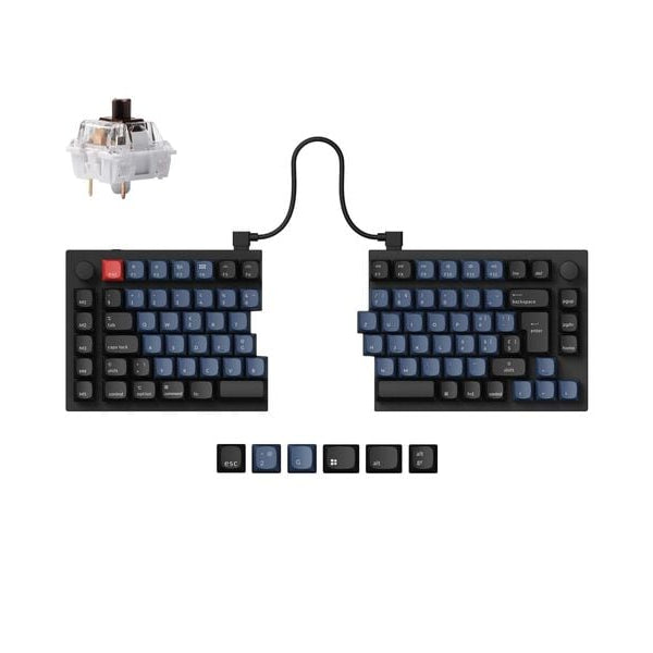 Keychron Gaming-Tastatur Q11 Black QMK Brown Switch