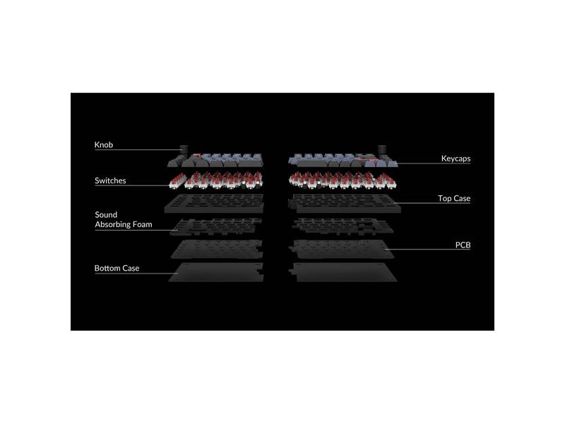 Keychron Gaming-Tastatur Q11 Black QMK Red Switch