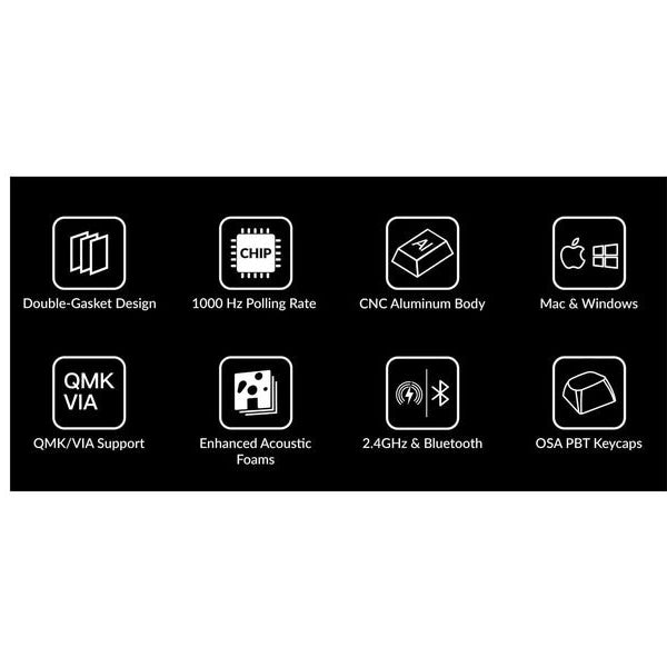 Keychron Gaming-Tastatur Q10 Max Black QMK Red Switch