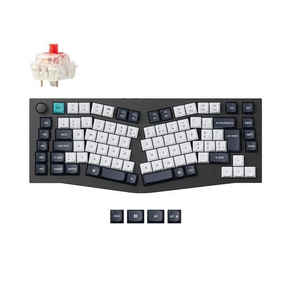 Keychron Gaming-Tastatur Q10 Max Black QMK Red Switch