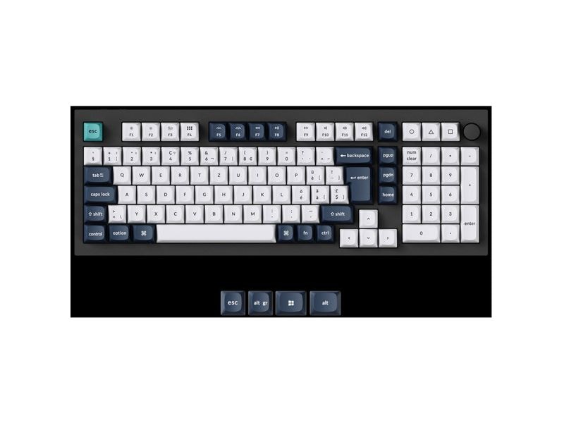 Keychron Gaming-Tastatur Q5 Max Black QMK Red Switch