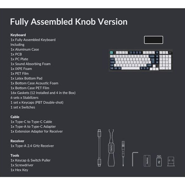 Keychron Gaming-Tastatur Q5 Max Black QMK Red Switch