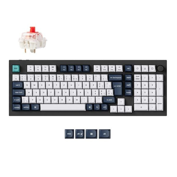 Keychron Gaming-Tastatur Q5 Max Black QMK Red Switch