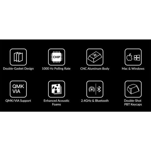 Keychron Gaming-Tastatur Q3 Max Black QMK Brown Switch