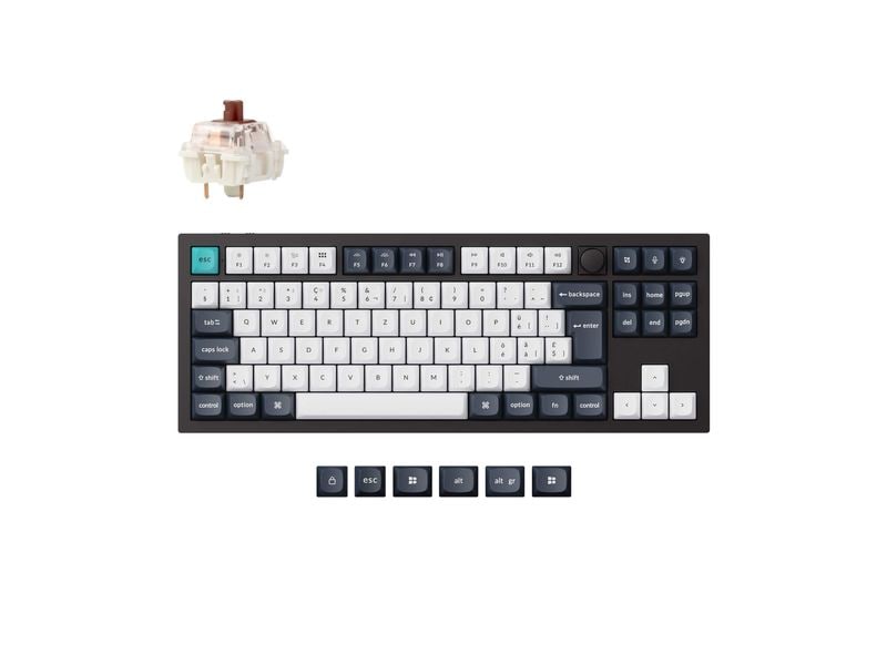 Keychron Gaming-Tastatur Q3 Max Black QMK Brown Switch