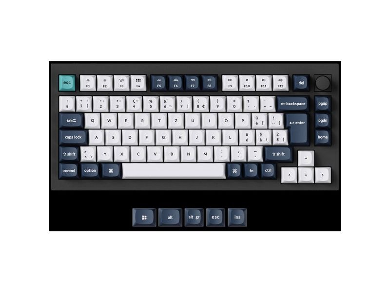 Keychron Gaming-Tastatur Q1 Max Black QMK Red Switch