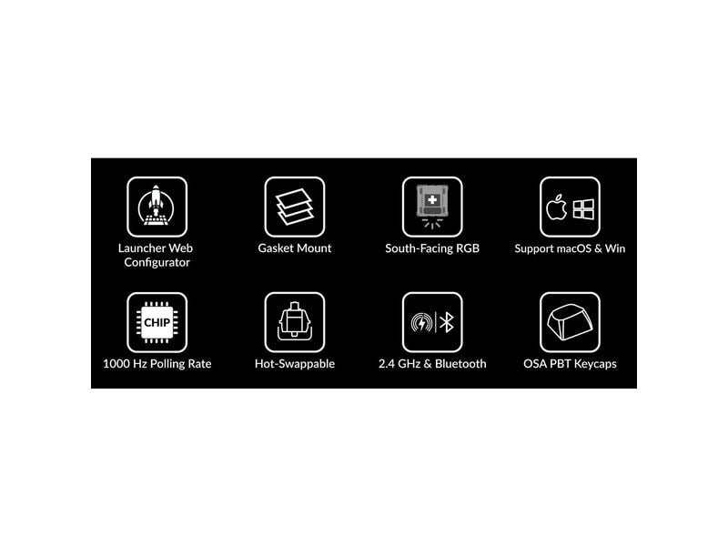 Keychron Gaming-Tastatur V6 Max Black Brown Switch