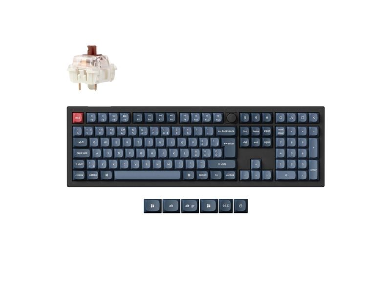 Keychron Gaming-Tastatur V6 Max Black Brown Switch