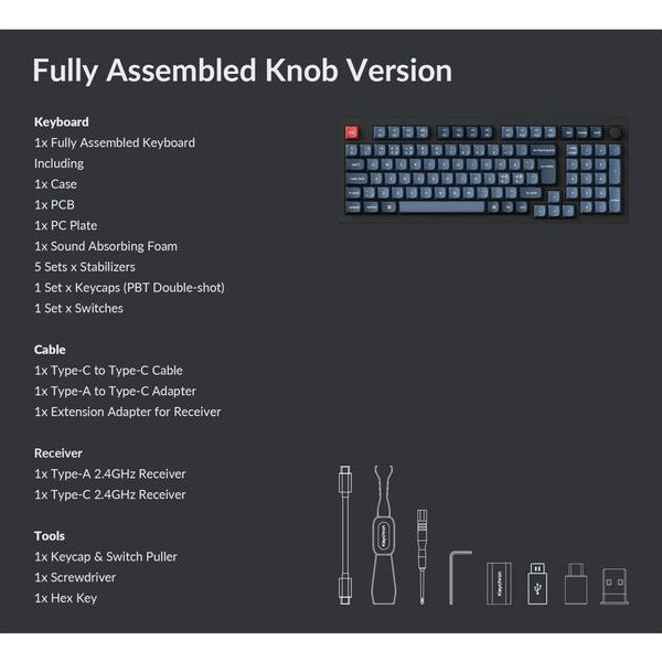 Keychron Gaming-Tastatur V5 Max Black Brown Switch