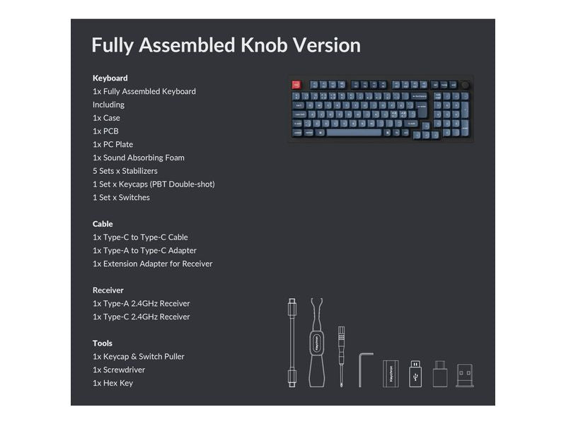 Keychron Gaming-Tastatur V5 Max Black Red Switch