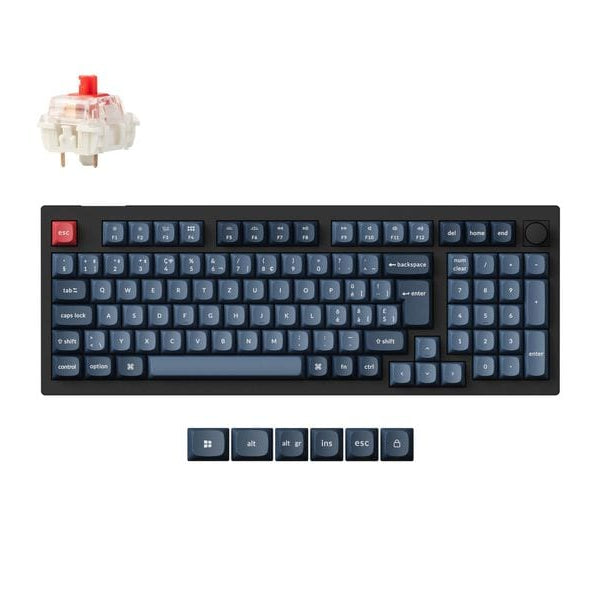 Keychron Gaming-Tastatur V5 Max Black Red Switch