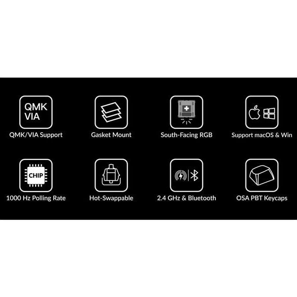 Keychron Gaming-Tastatur V3 Max Black Red Switch