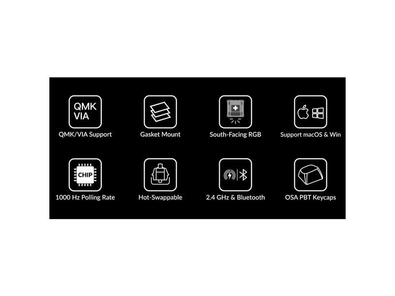 Keychron Gaming-Tastatur V3 Max Black Brown Switch