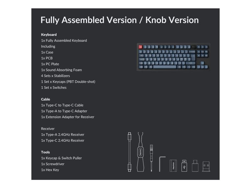 Keychron Gaming-Tastatur V3 Max Black Red Switch