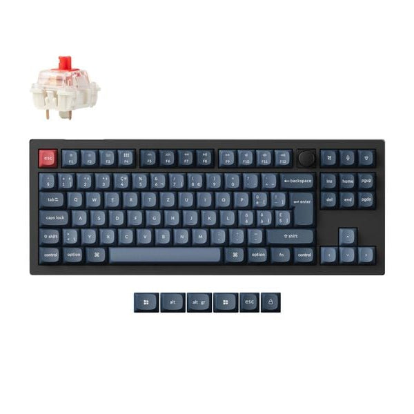 Keychron Gaming-Tastatur V3 Max Black Red Switch