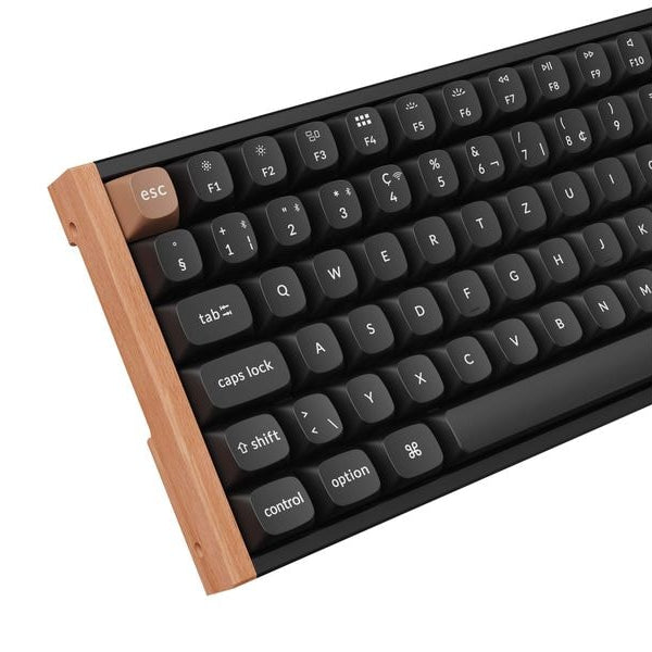 Keychron Gaming-Tastatur K2 HE Black Wood Magnetic Switch