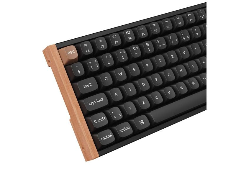 Keychron Gaming-Tastatur K2 HE Black Wood Magnetic Switch