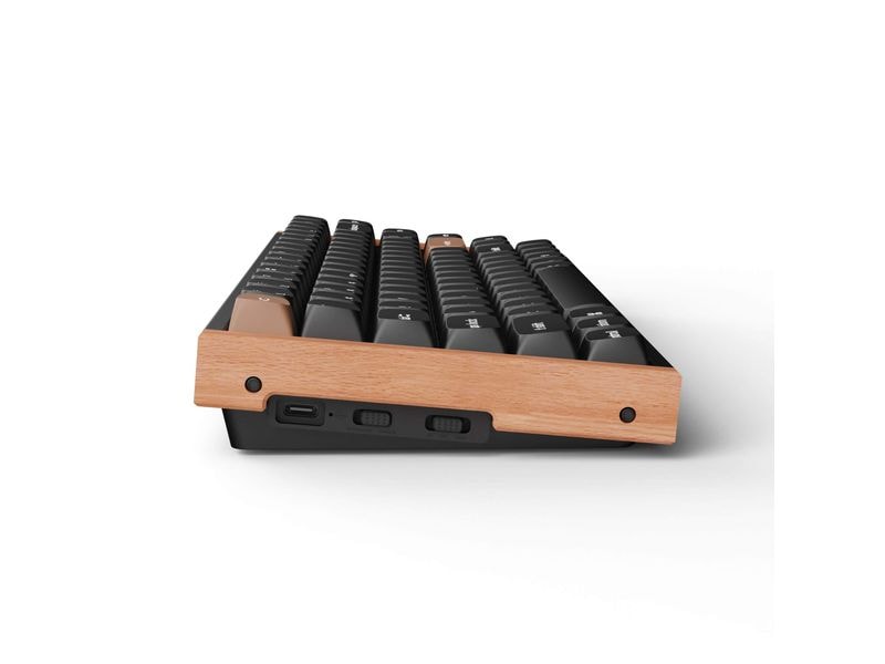 Keychron Gaming-Tastatur K2 HE Black Wood Magnetic Switch