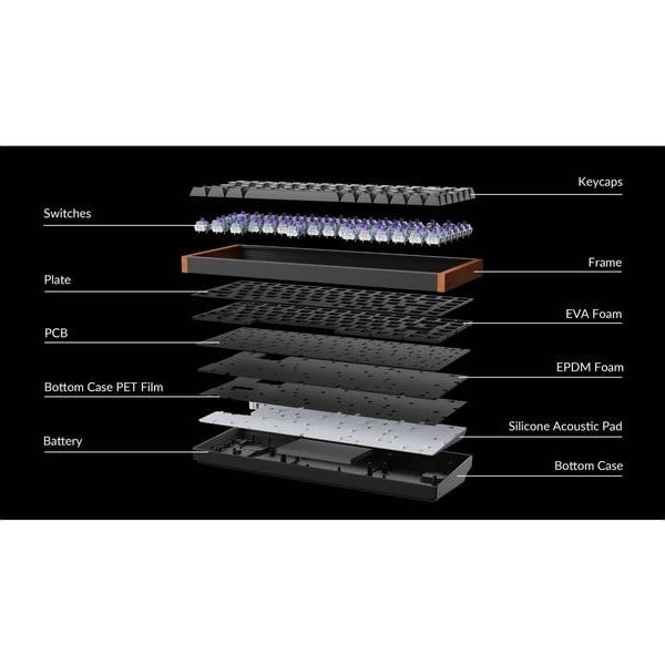 Keychron Gaming-Tastatur K2 HE Black Wood Magnetic Switch