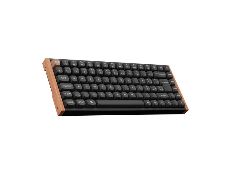 Keychron Gaming-Tastatur K2 HE Black Wood Magnetic Switch