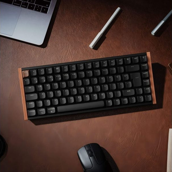 Keychron Gaming-Tastatur K2 HE Black Wood Magnetic Switch