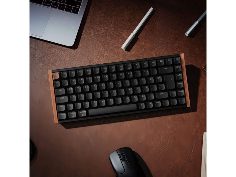 Keychron Gaming-Tastatur K2 HE Black Wood Magnetic Switch